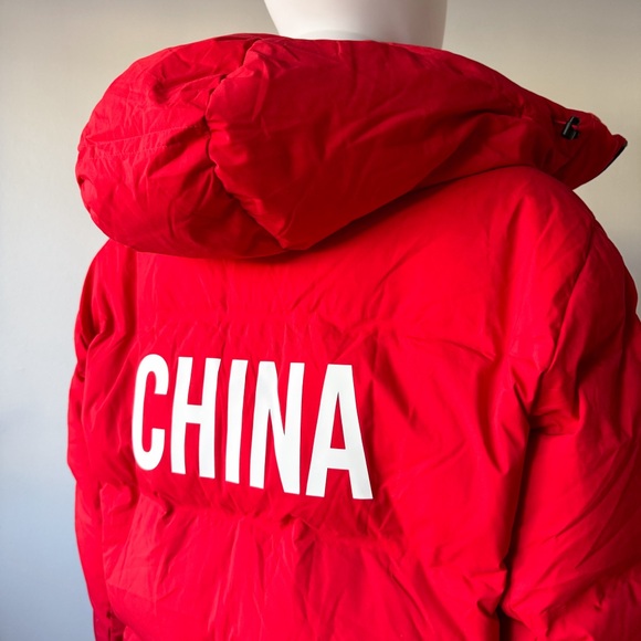 SOLD ✅ China Official Olympic Team Heavy Winter Parka Men’s XL Red - Picture 3 of 15